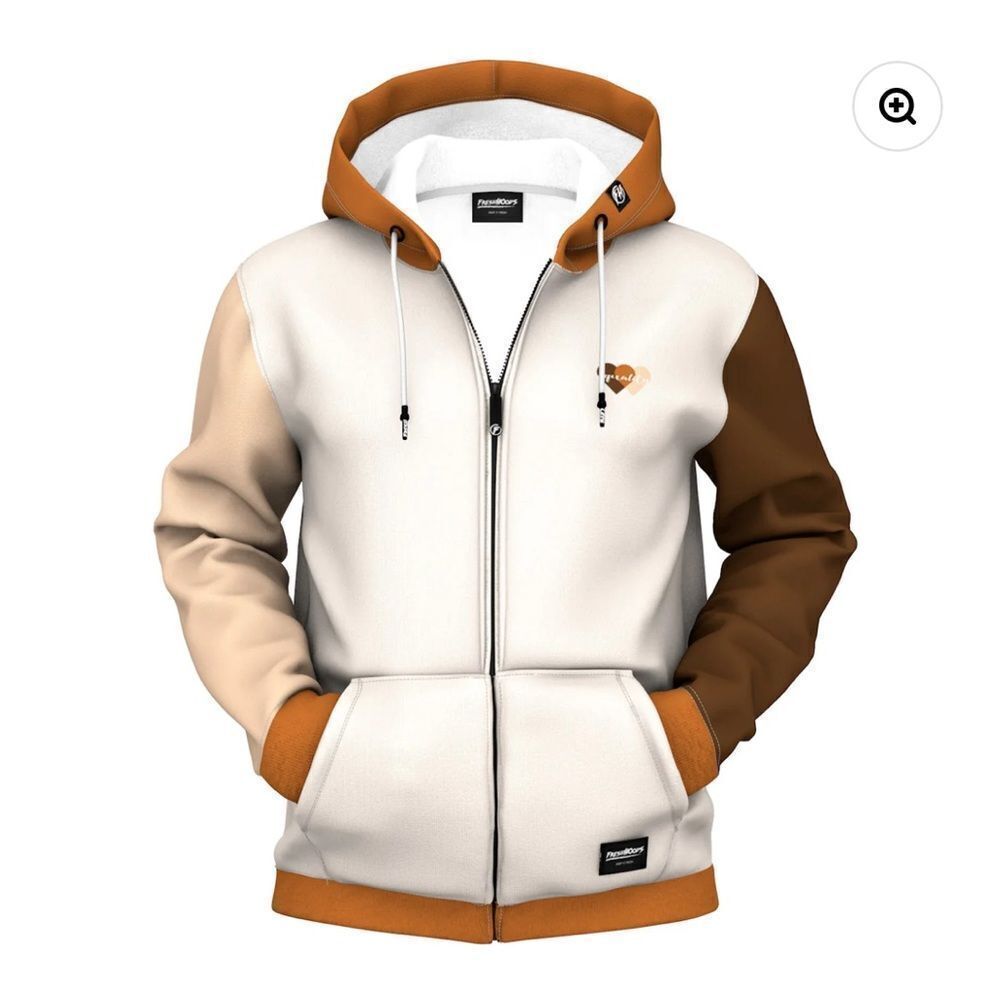 FreshHoods Humanity Equality Zip Up Beige Hoodie‎ Size 3XL NWT